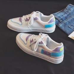 紫色系拼色小白鞋