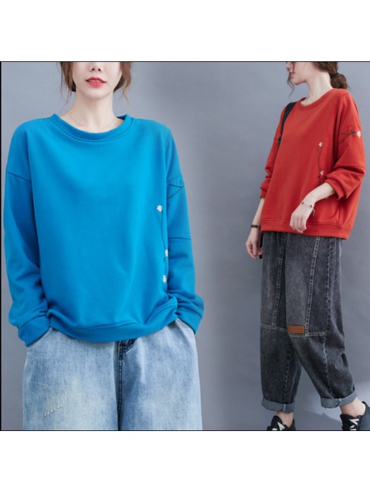 (BE5204) 雛菊刺繡TEE衛衣