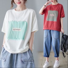 (BE5027) 連帽短袖綿TEE