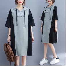 (F10216) 連帽連身裙 (大碼款)