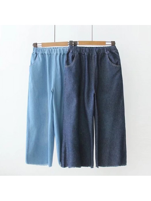(現貨淺色L碼)日系(WA5997) 牛仔褲